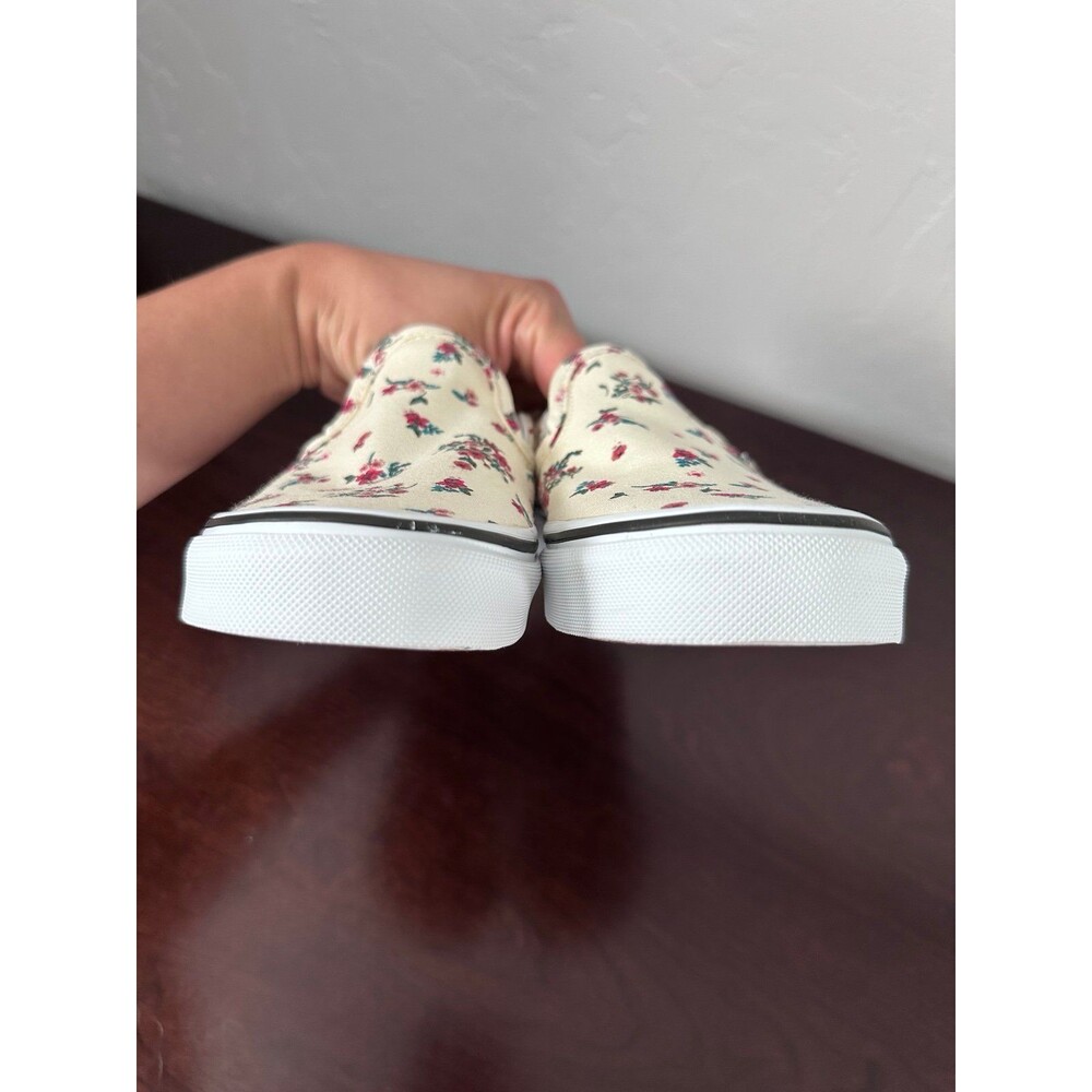 Vans Classic Slip On Ditsy Floral Womens 5 Cream Rose Canvas Shoes Discontinued - Picture 10 of 12